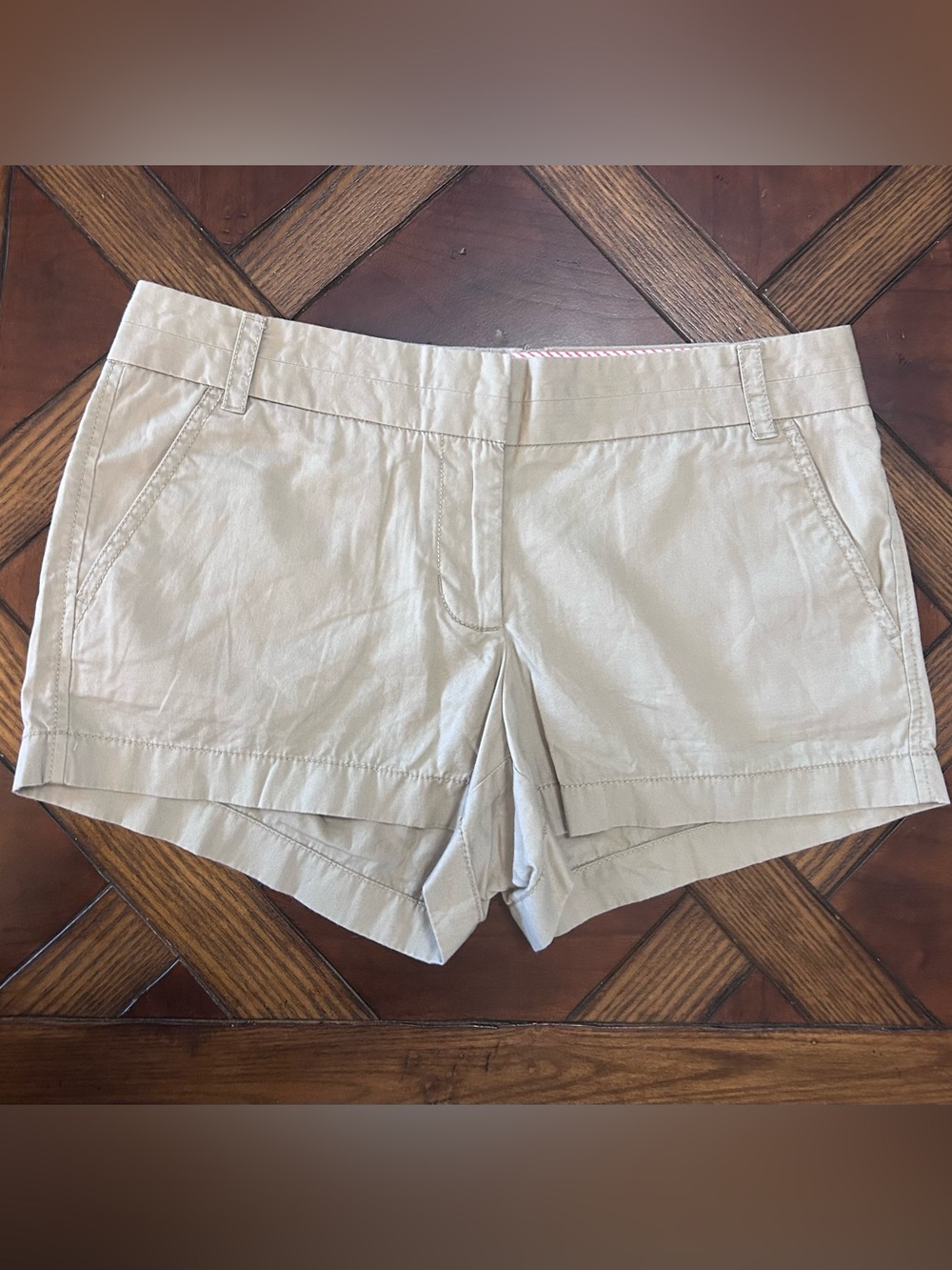 J. Crew Cream Beige Chino Shorts 100% cotton Sz 6